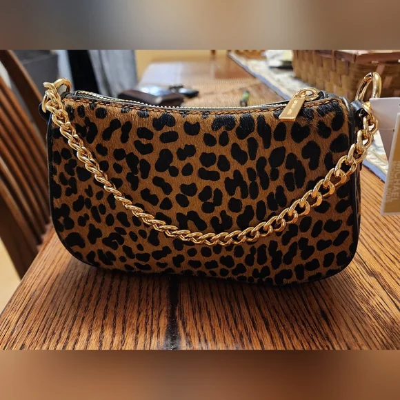 Michael Kors Carmela Leopard Print Women's Small Bag - Picture 12 of 13